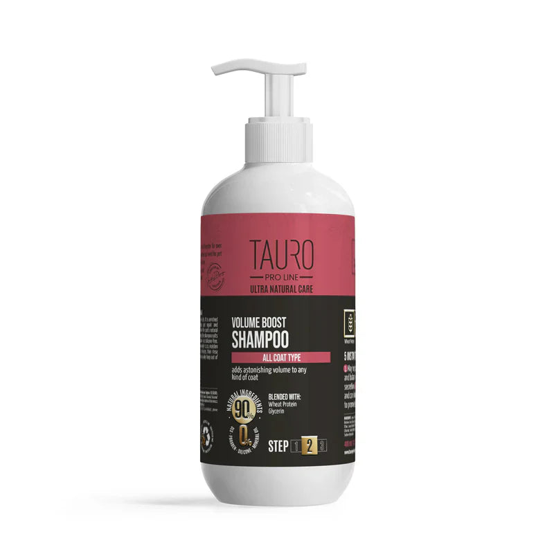 Tauro Pro Line - Ultra Natural Care Volume Boost Shampoo for Dogs and Cats Coat