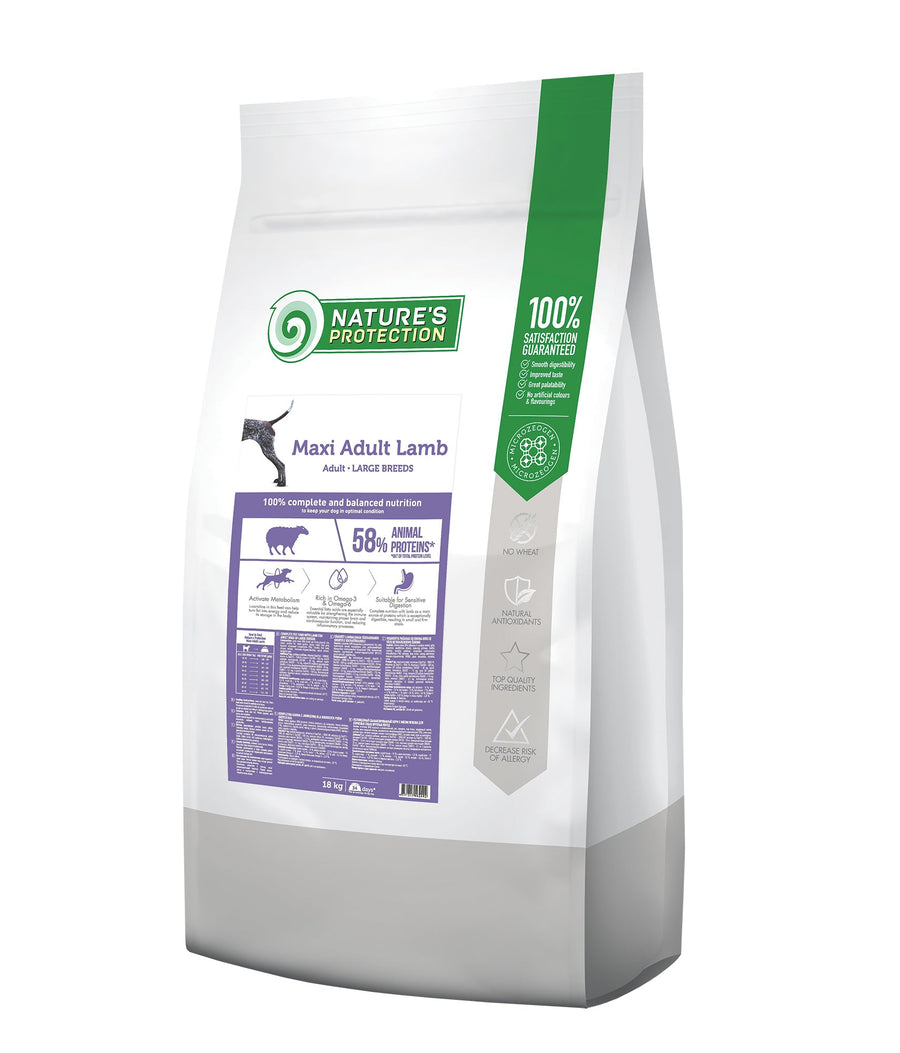 Nature’s Protection - Dry Food For Maxi Adult Dogs Of All Breeds With Lamb