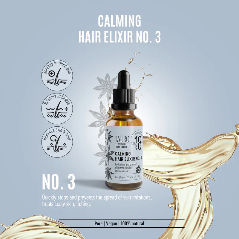Tauro Pro Line - Pure Nature Calming Elixir No. 3 for Calming Dogs and Cats Coat and Skin