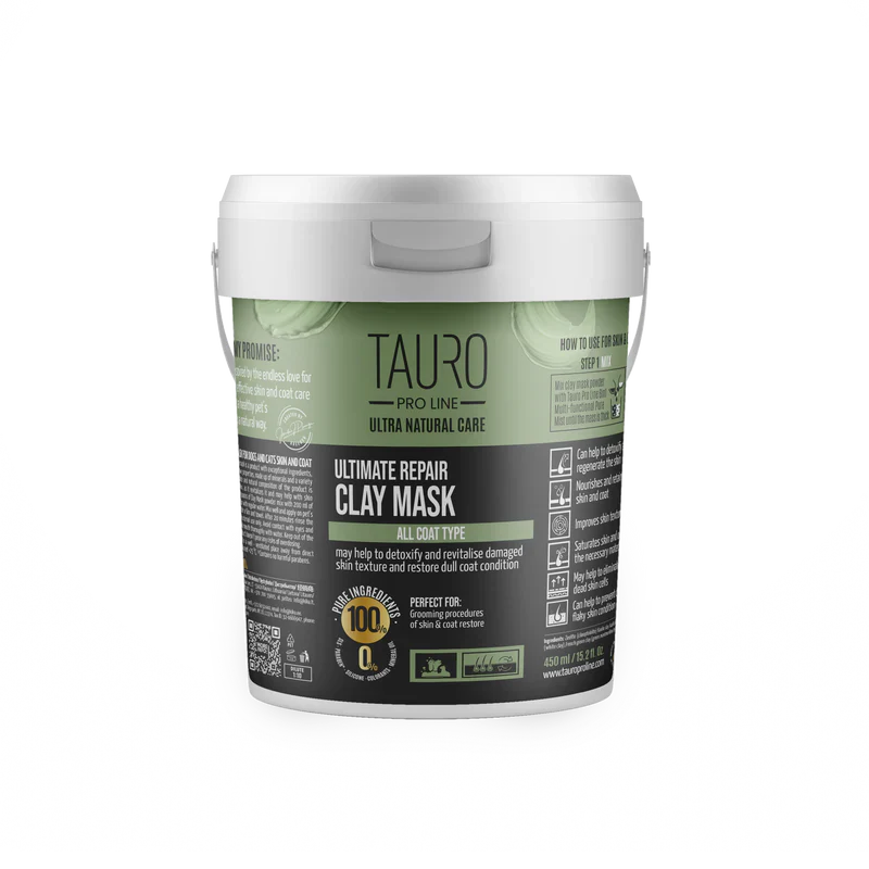 Tauro Pro Line - Ultra Natural Care Ultimate Repair Clay Mask for Dogs and Cats  Skin and Coat