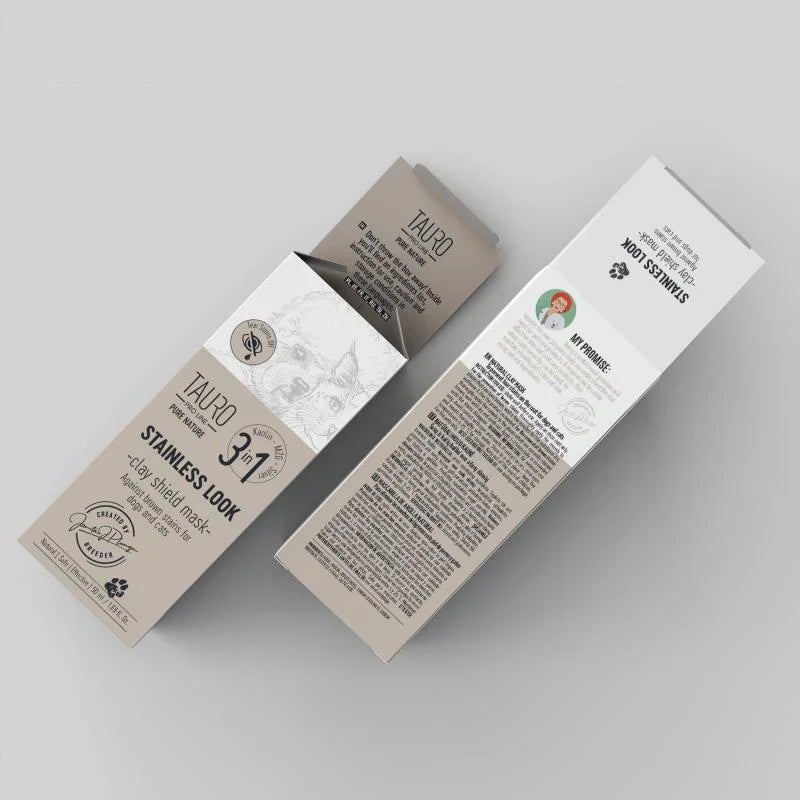 Tauro Pro Line - Pure Nature Stainless Look 3in1 Natural Clay Mask to Prevent Tear Stains on the Coat for Dogs