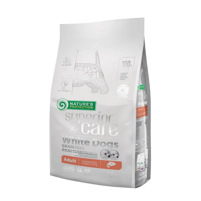 Nature's Protection - Superior Care White dogs Grain Free Salmon Adult Small and Mini Breeds
