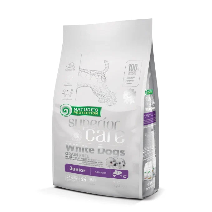 Nature's Protection - Superior Care White Dogs Grain Free Salmon Junior All Breeds