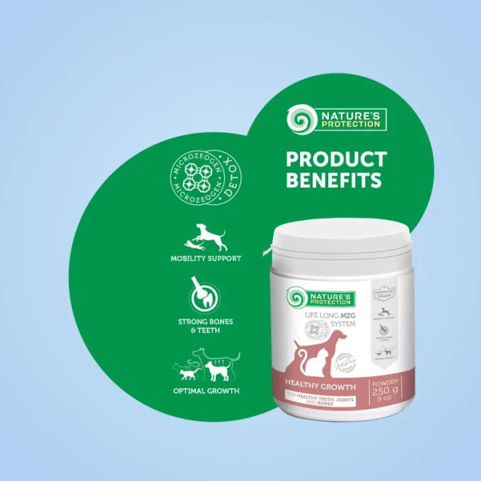Nature's Protection - Healthy Growth Formula Complementary Feed For Growing Dogs And Cats For Feeth Joints & Bones