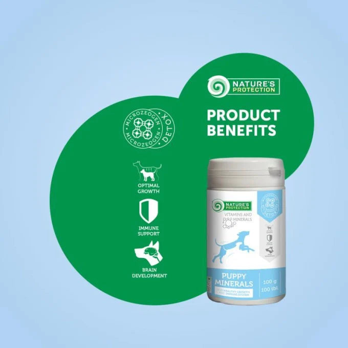 Nature's Protection - Puppy Minerals Complementary Feed For Puppies For Bone Development & Healthy Growth